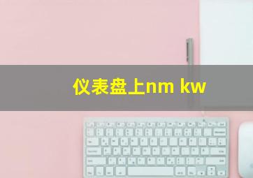 仪表盘上nm kw